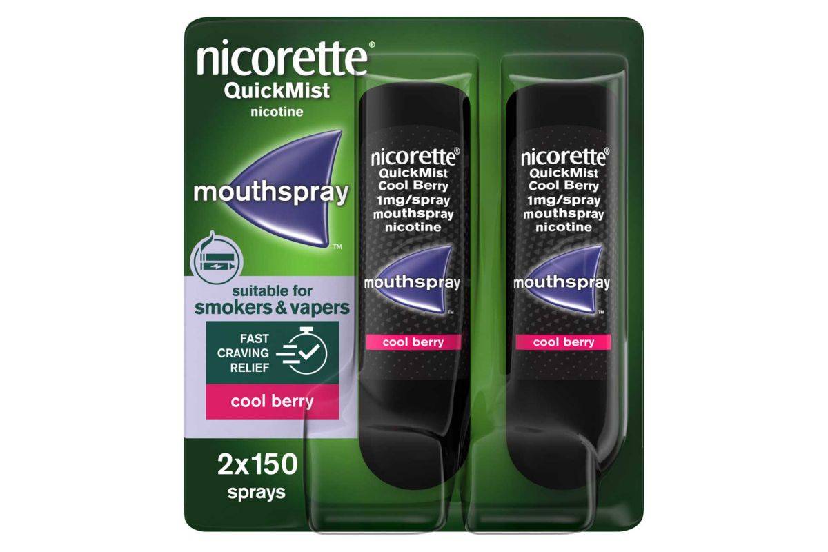 Nicorette QuickMist Cool Berry 1mg/spray Mouthspray Duo Pack