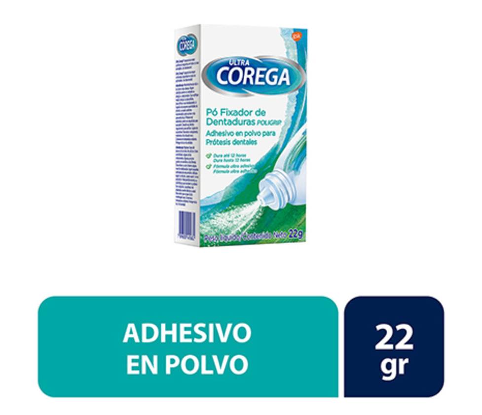 Adhesivo dental Ultra en Polvo de 22 gr COREGA