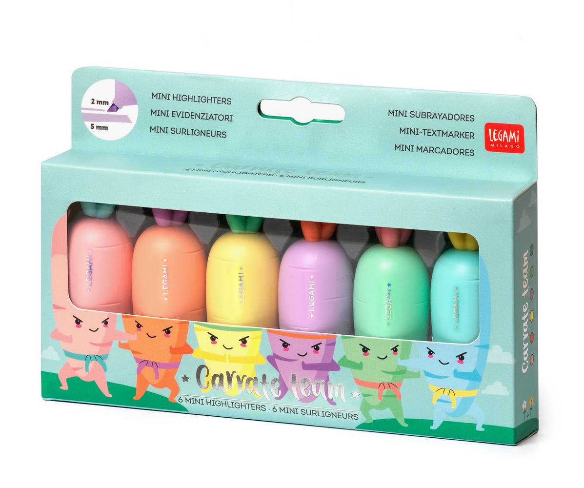 Conjunto 6 Sublinhadores Mini - Carrate Team
