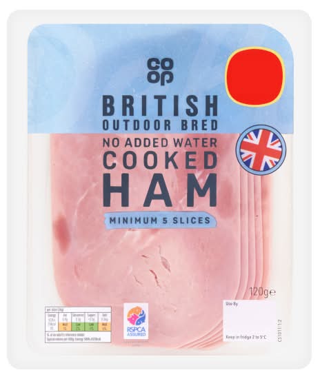 Co-op British Outdoor Bred Cooked Ham Slices (5 pack)