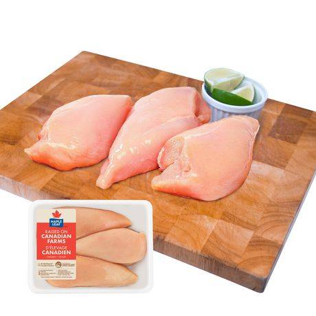 Maple Leaf Boneless Skinless Chicken Breasts (3 units, approx. 1.2 kg)