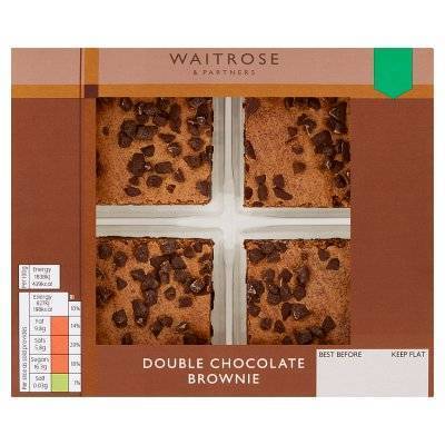Waitrose & Partners 4 Double Chocolate Brownie