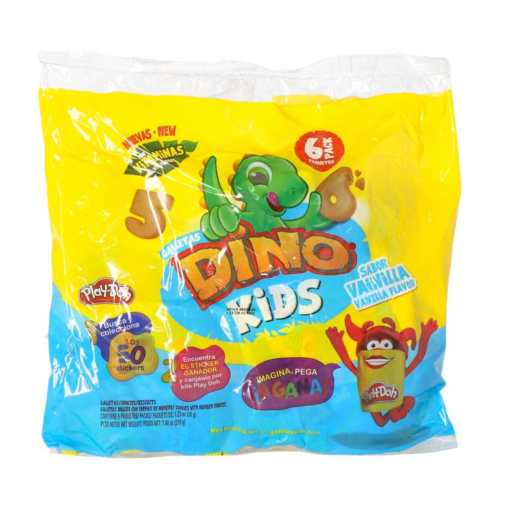 Galletas de Vainilla Dino Kids 6 Pack