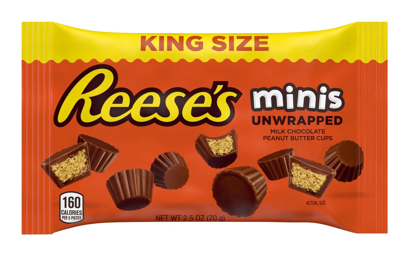 Reese's® Minis Unwrapped Peanut Butter Cups King Size Bag 2.5oz