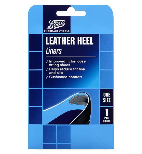 Boots Pair Of One Size Leather Heel Liners (unisex)