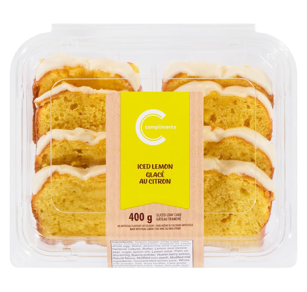 Compliments Iced Lemon Sliced Loaf Cake (400 g)