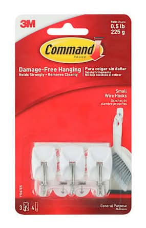 Command™ Small Wire Hooks 3pk