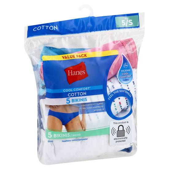 Hanes Value pack 5/s Cotton Bikinis (5 ct)