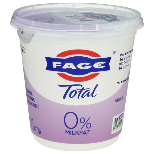 Fage 0% Milkfat Plain Greek Yogurt