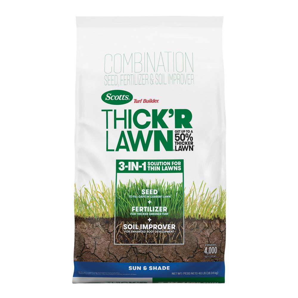 Scotts Turf Builder Thick'R Lawn 40-lbs. Sun and Shade Lawn Repair Mix | 30158C