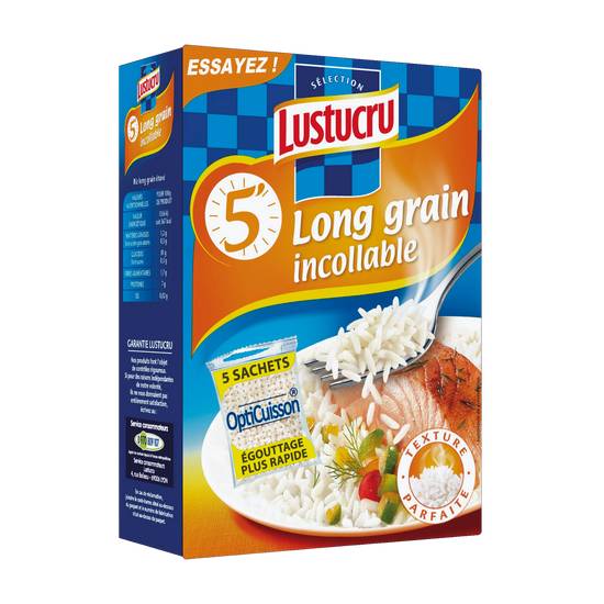 Lustucru - Riz long grain 5 min incollable (5 pièces)
