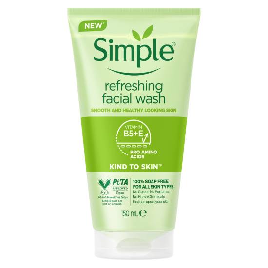 Simple Kind To Skin Refreshing Facial Wash Gel (150ml)