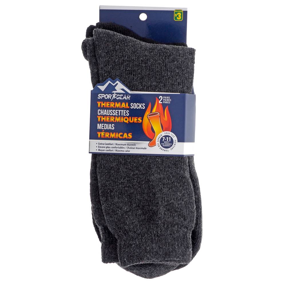 Dollarama Men's Thermal Socks, 7-11 (2 ct)