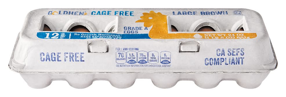 Goldhen Cage Free Large Brown Eggs - Grade A