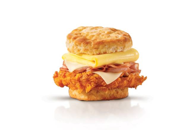 Hand-Breaded Chicken Cordon Bleu Biscuit