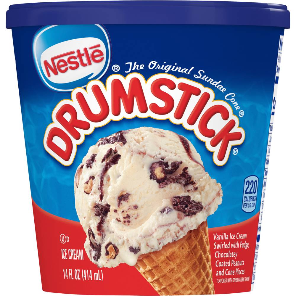 Drumstick Vanilla Ice Cream With Fudge & Coated Peanuts