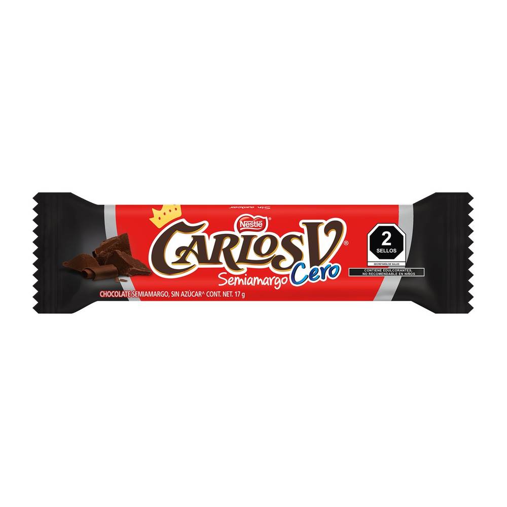 Carlos V · Cero chocolate semiamargo sin azúcar (17 g)
