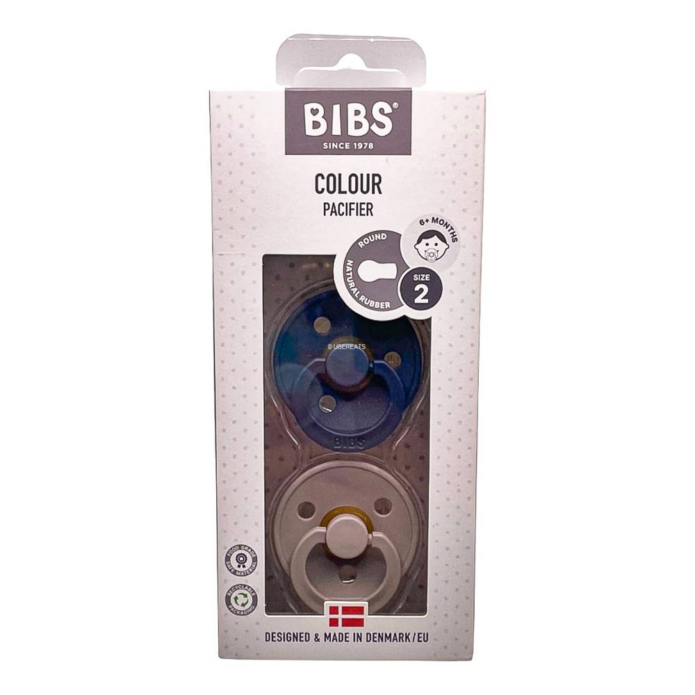 Bibs Colour Latex Pacifier For 6+ Months (2/iron-sand)