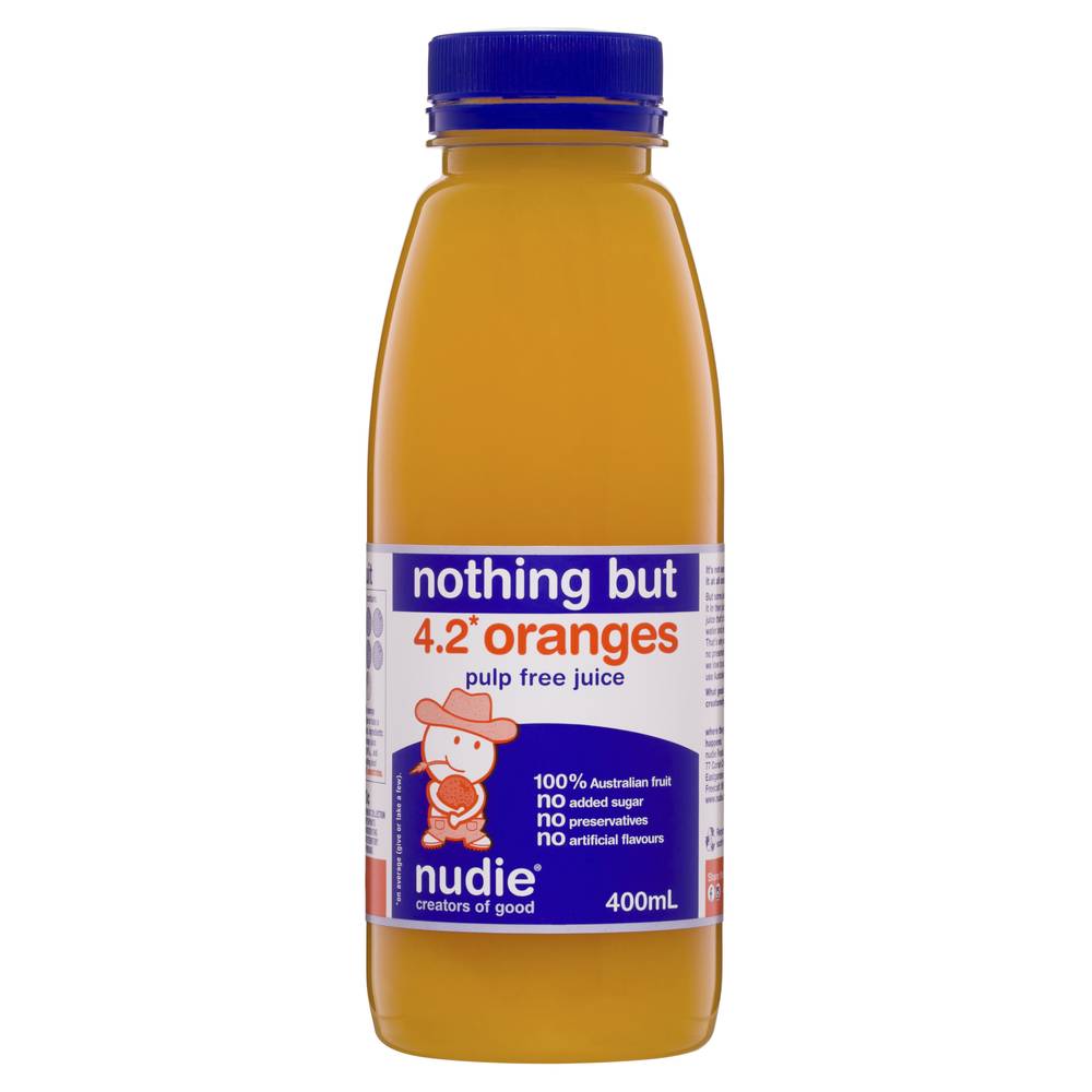 Nudie Nothing But Pulp Free Orange Juice (400mL)