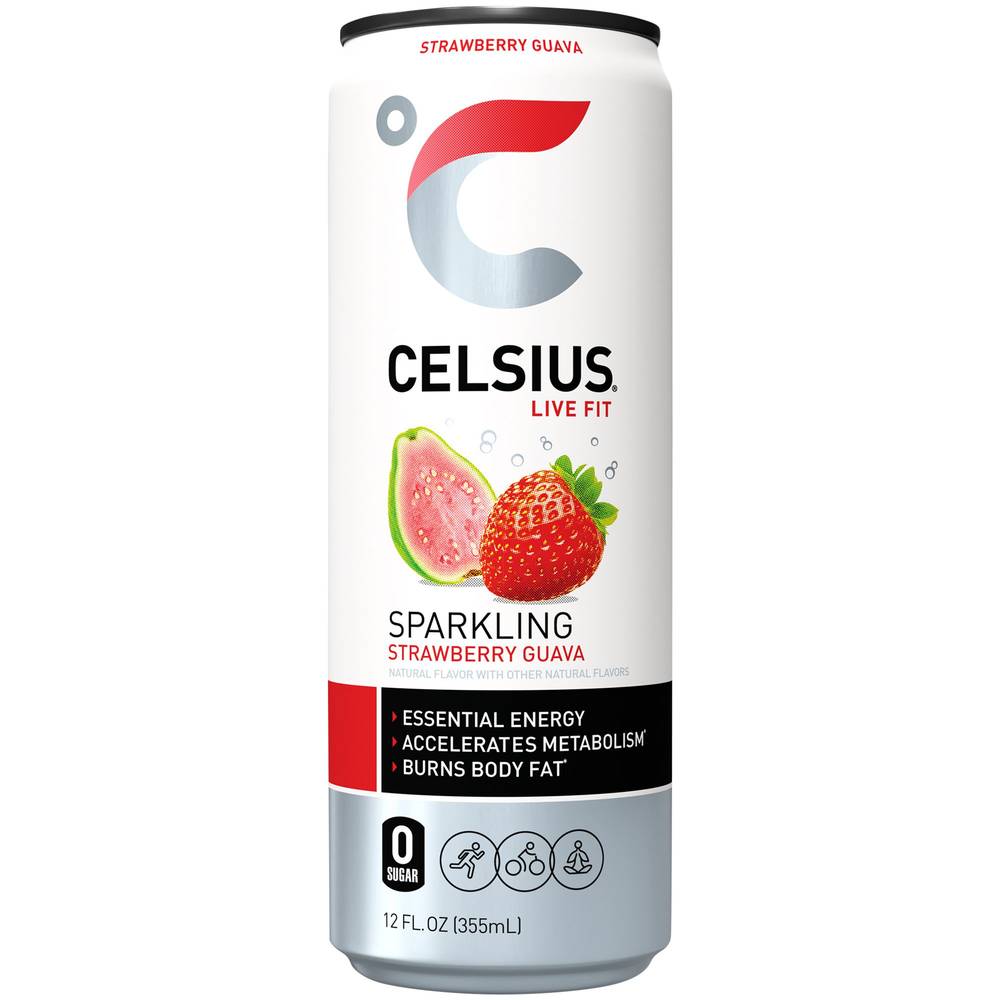 Celsius Sparkling Energy Drink (12 fl oz) (strawberry-guava)