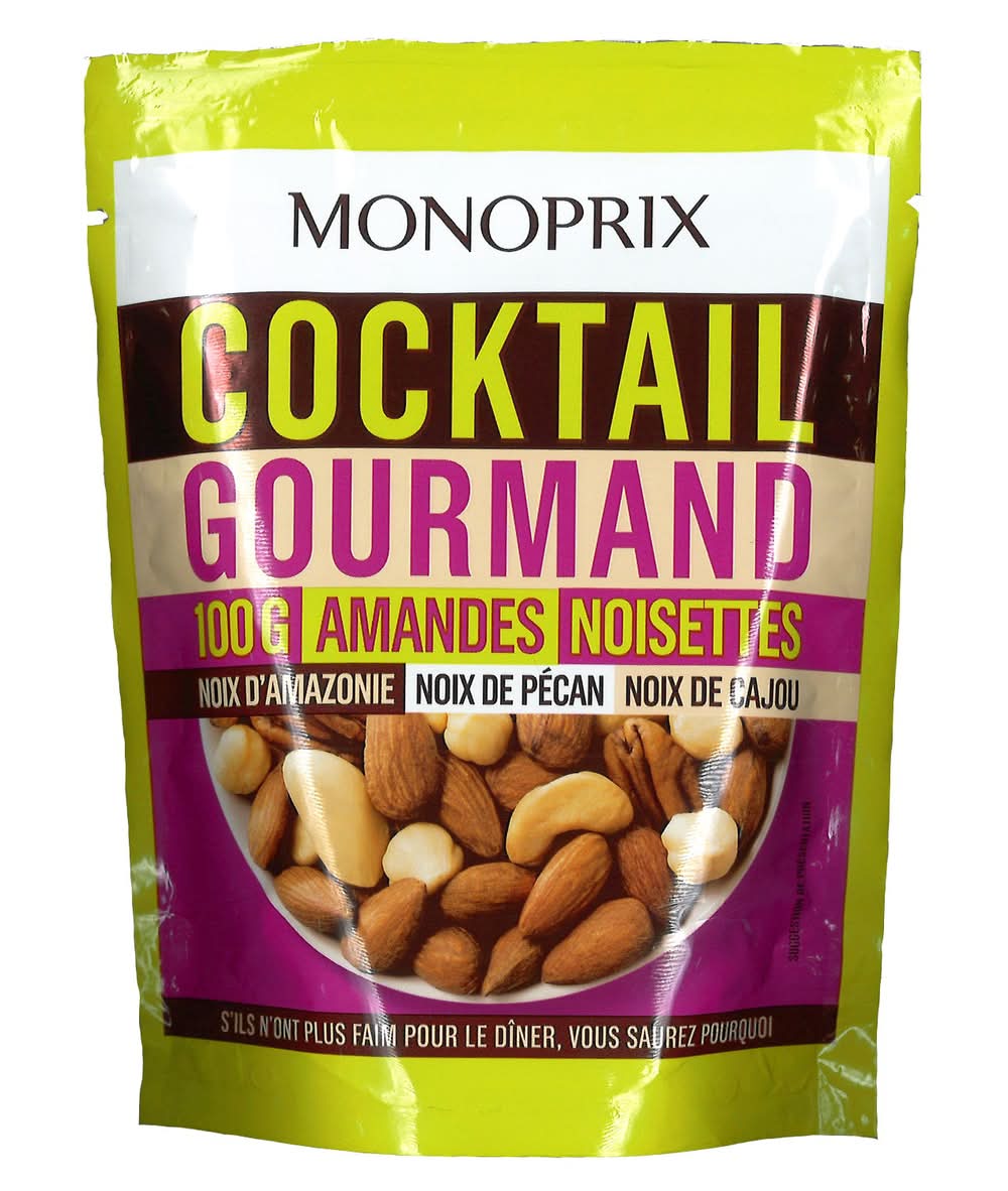 Monoprix - Cocktail gourmand noix de cajou amandes et de pécan (100g)