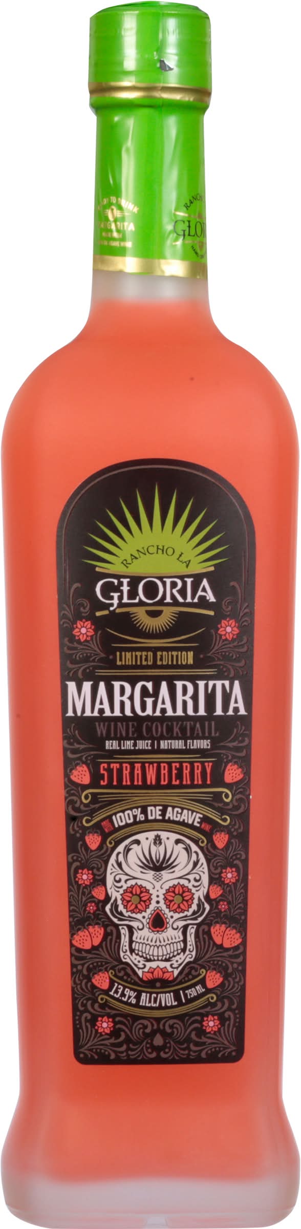 Rancho La Gloria 100% De Agave Margarita Wine Cocktail, Strawberry (25.3 fl oz)