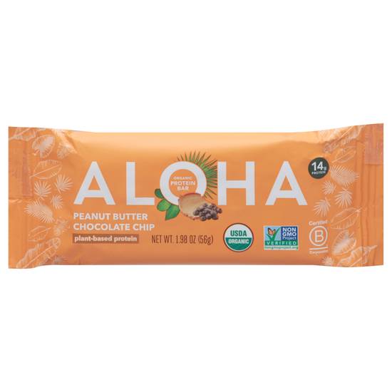 Aloha Organic Plant-Based Protein Bar (peanut butter-chocolate chip)
