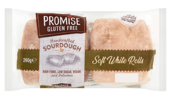 Promise Gluten Free Handcrafted Sourdough Soft White Rolls (260g)