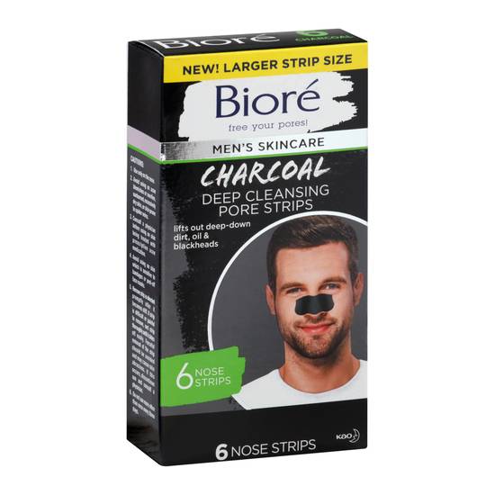 Bioré Charcoal Deep Cleansing Pore Nose Strips (6 ct)