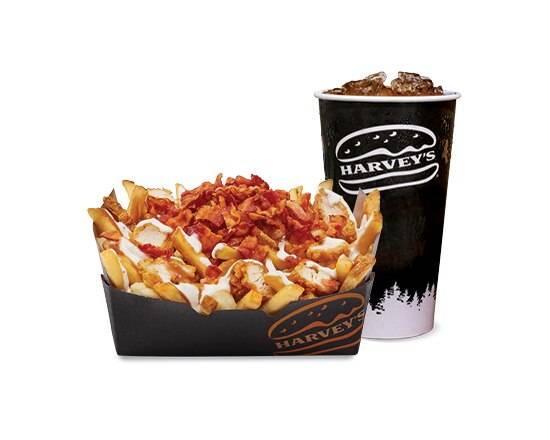 Large Chicken Bacon Ranch Poutine with 20 oz Soft Drink