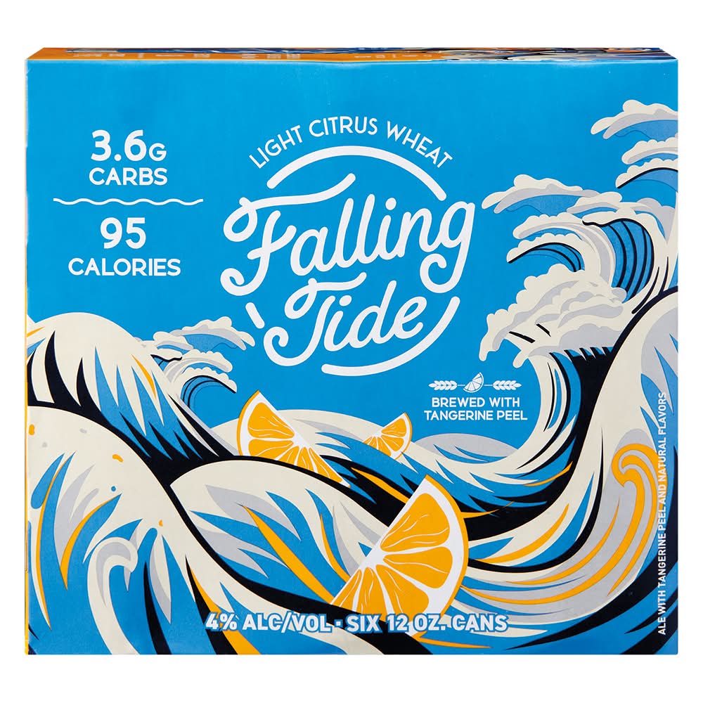 Falling Tide Light Citrus Wheat Ale Beer (6 x 12 fl oz)