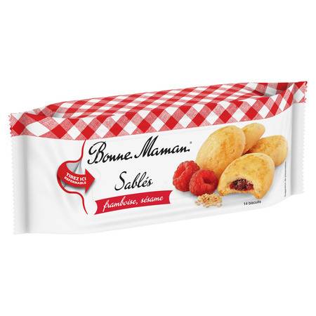 Biscuits sablés framboise sésame BONNE MAMAN - le paquet de 150 g