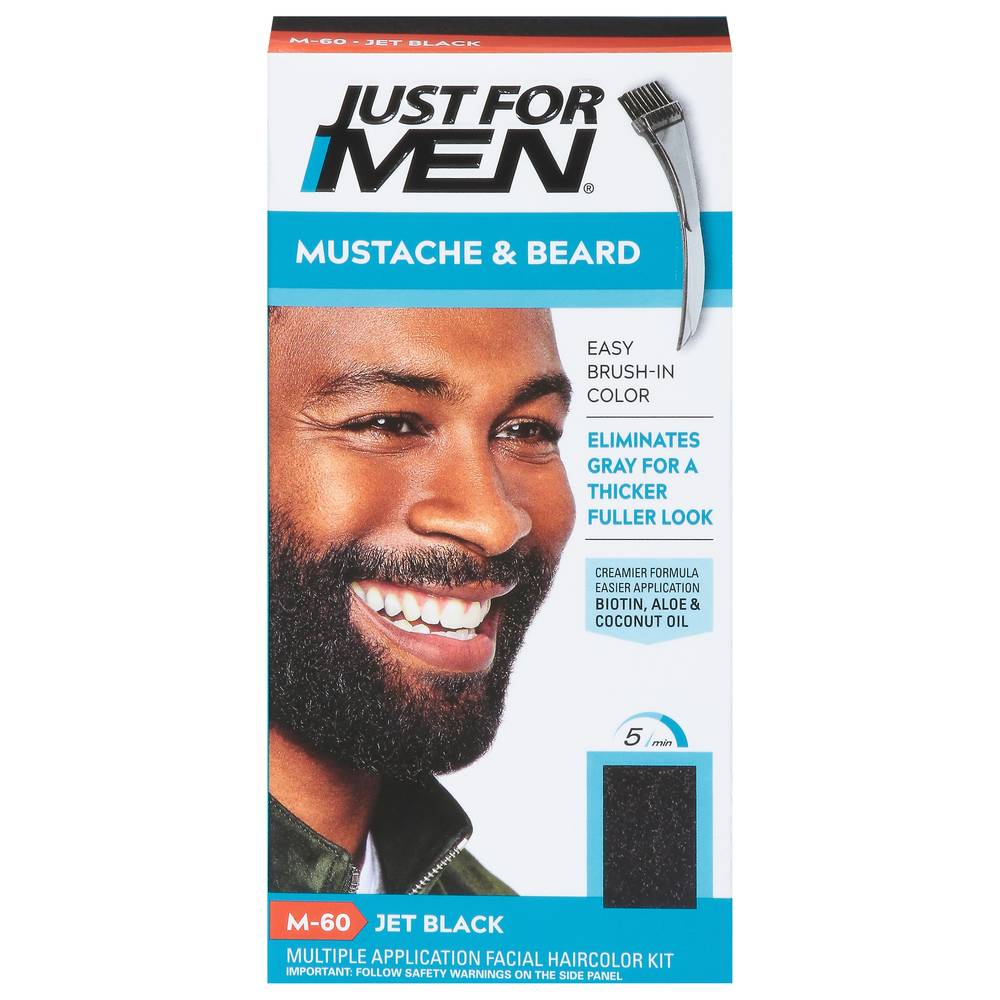 Just For Men Mustache & Beard Brush-In Color Dye (m-60 jet black)