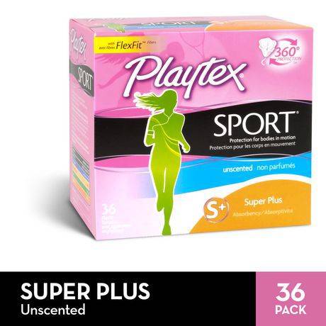 Playtex Sport Unscented Tampons Super Plus (36 pack)