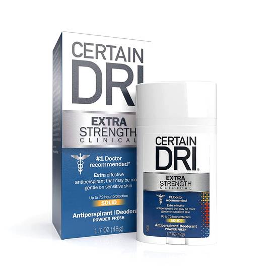 Certain Dri Extra Strength Antiperspirant/Deodorant, Solid, Powder Fresh - 1.7 oz