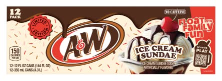 A&W Soda Limited Edition, Ice Cream Sundae (12 x 12 fl oz)