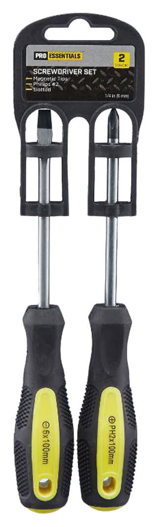 Pro Essentials Screwdriver Set 2 Ct