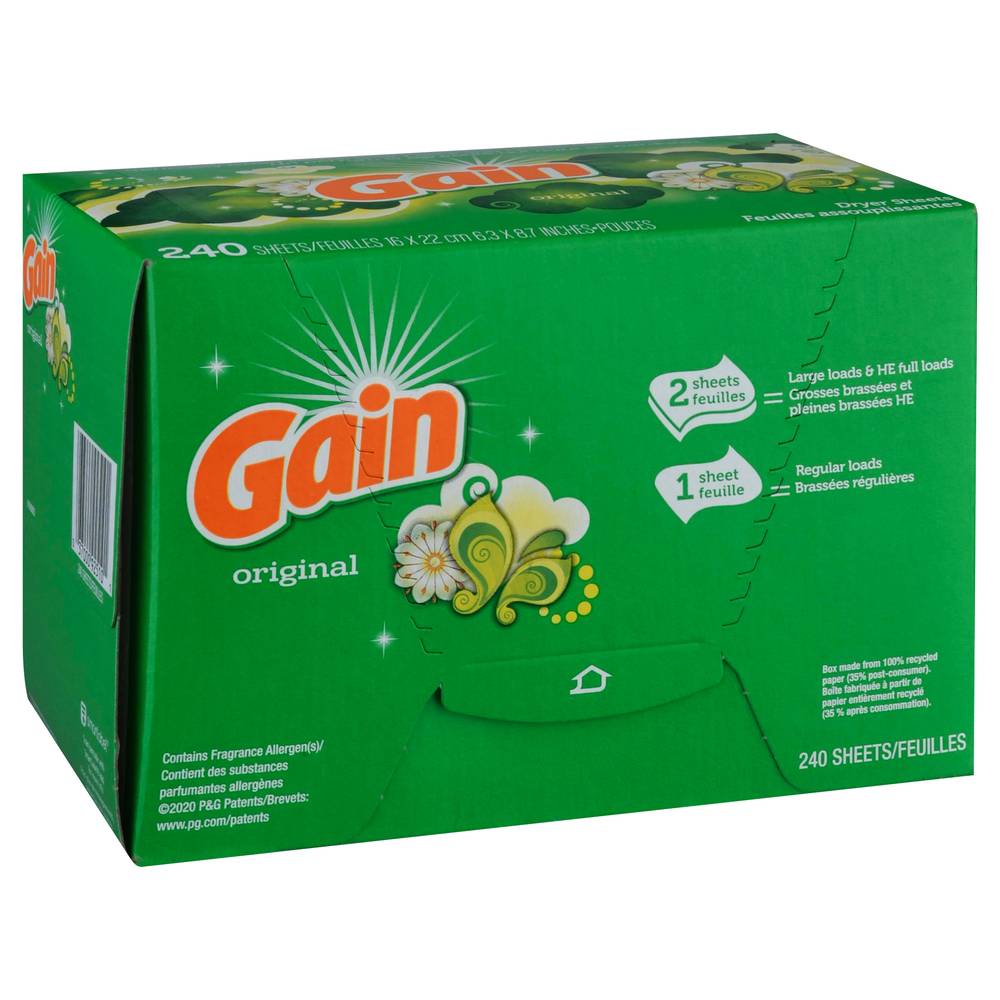 Gain Original Dryer Sheets (240 ct)