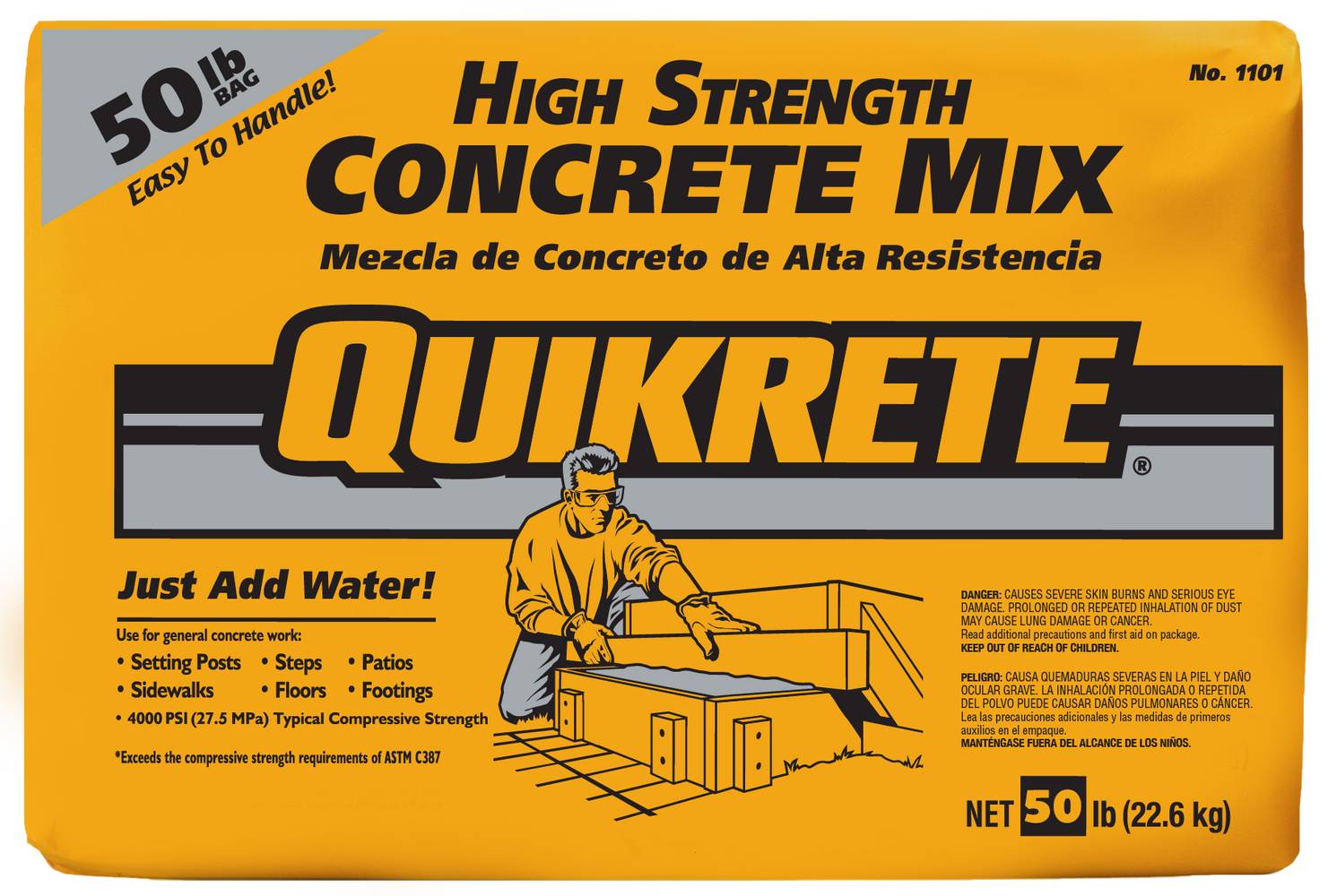 QUIKRETE 50-lb High Strength Concrete Mix | 110150