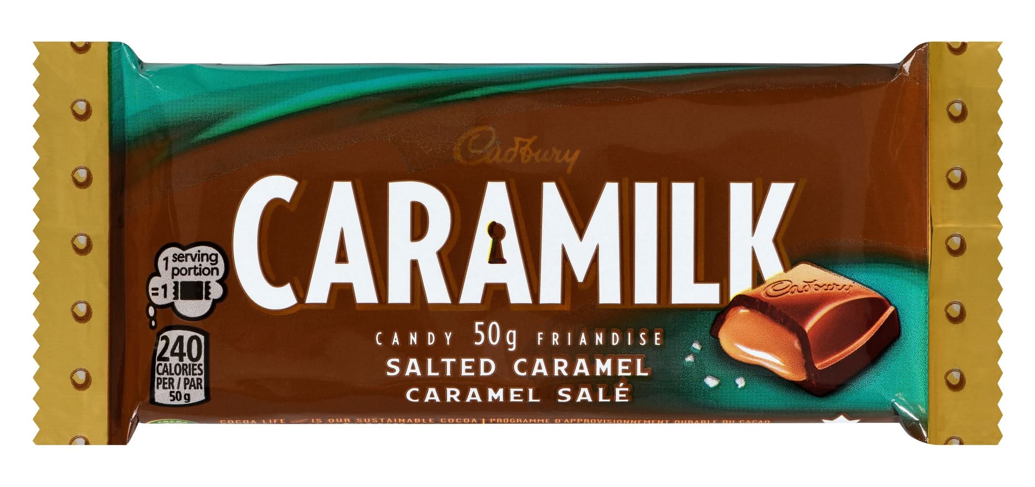 Cadbury Caramilk caramel salé (50 g) - salted caramel (50 g)