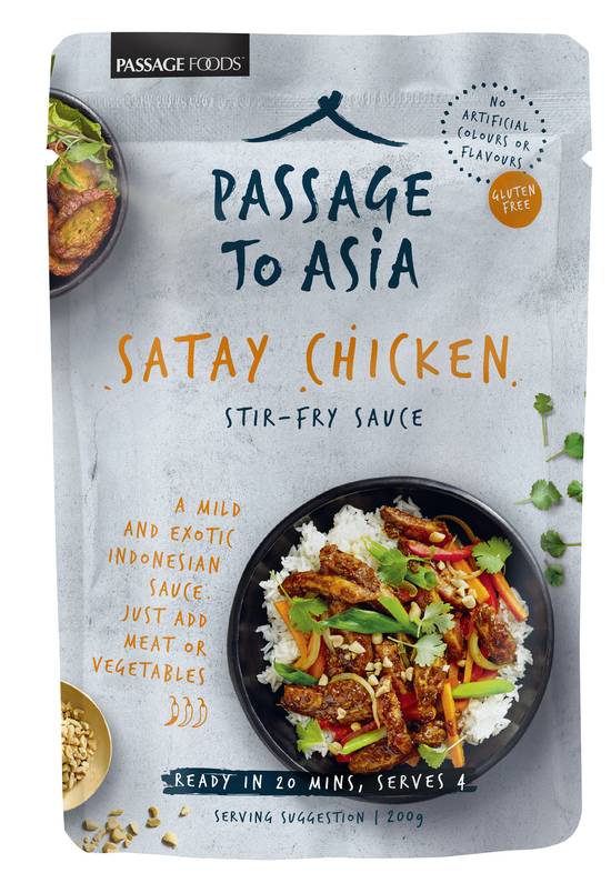Passage Foods Passage To Asia Satay Chicken Stir Fry Sauce 200g