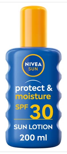 Nivea Sun Protect & Moisture Pump Spray Spf30 Sun Lotion (200ml)