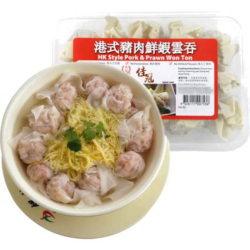 J/G Hk Pork Prawn Won Ton225g