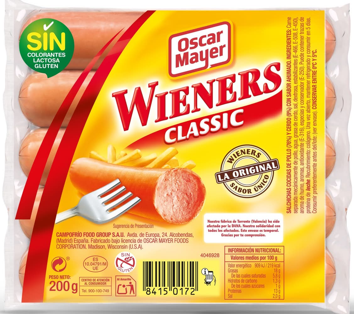 Salchichas wieners · P3 (200 g)