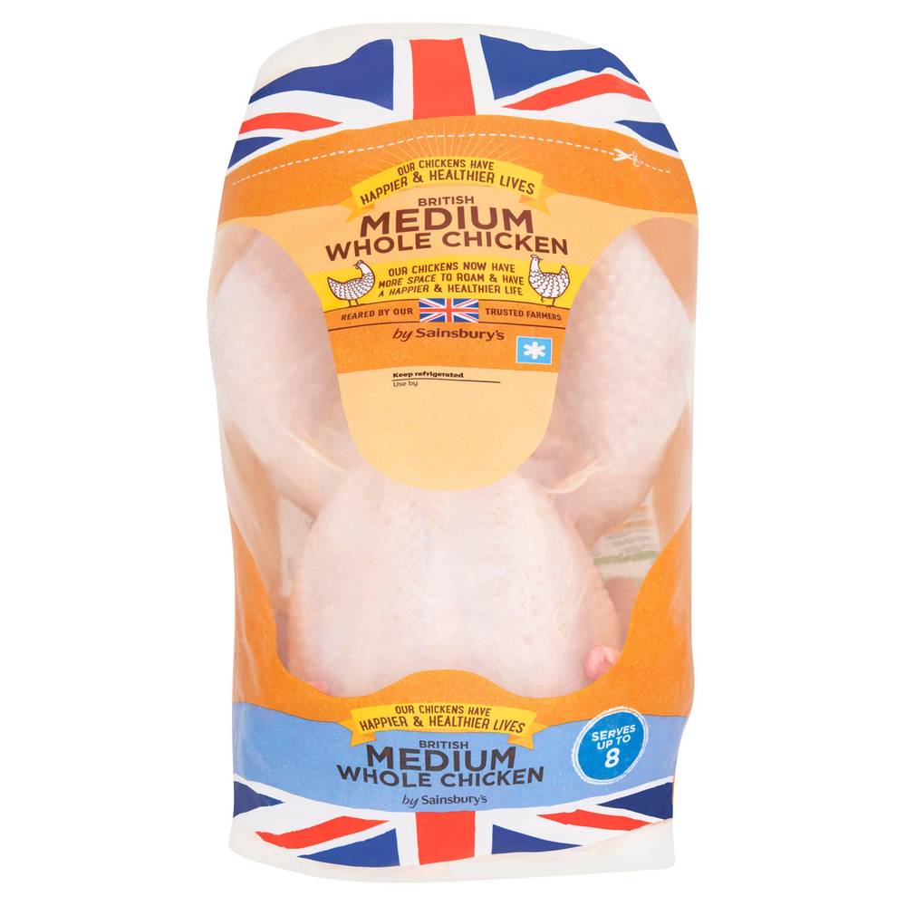 Sainsbury's British Medium Whole Chicken (1.6kg)