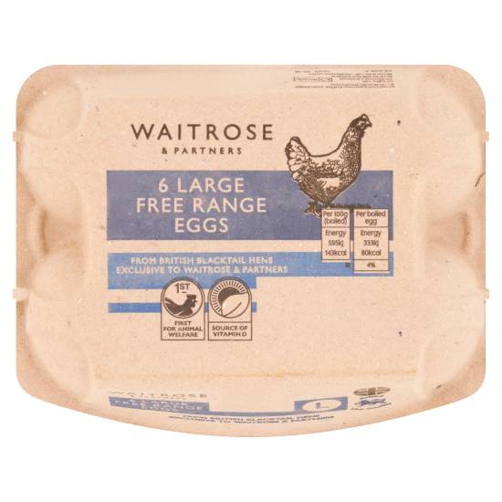 Waitrose & Partners Free Range Large Eggs (6 ct)