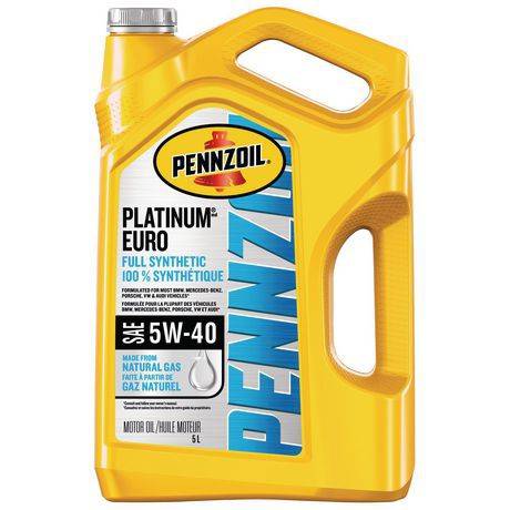 Pennzoil huile moteur entièrement synthétique platinum euro 5w-40 (5 l) - platinum euro full synthetic 5w-40 (5 l)