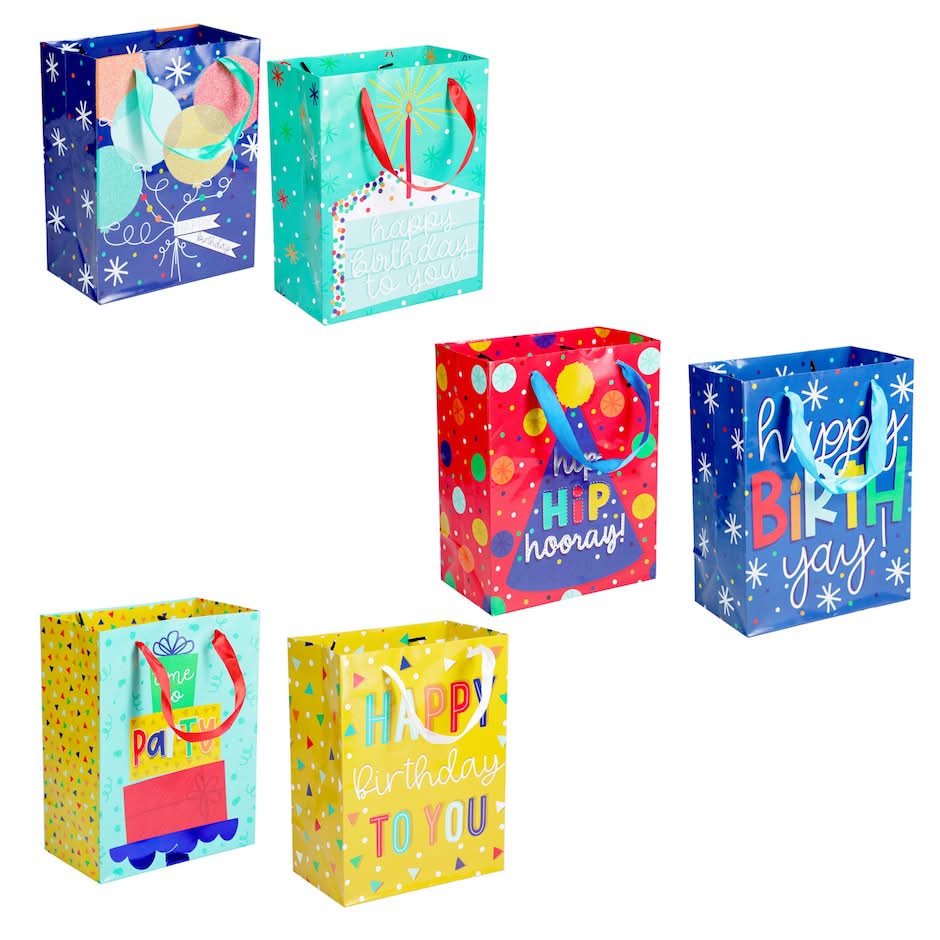 7x9x4-in. Voila Medium Gift Bags, 2 ct.