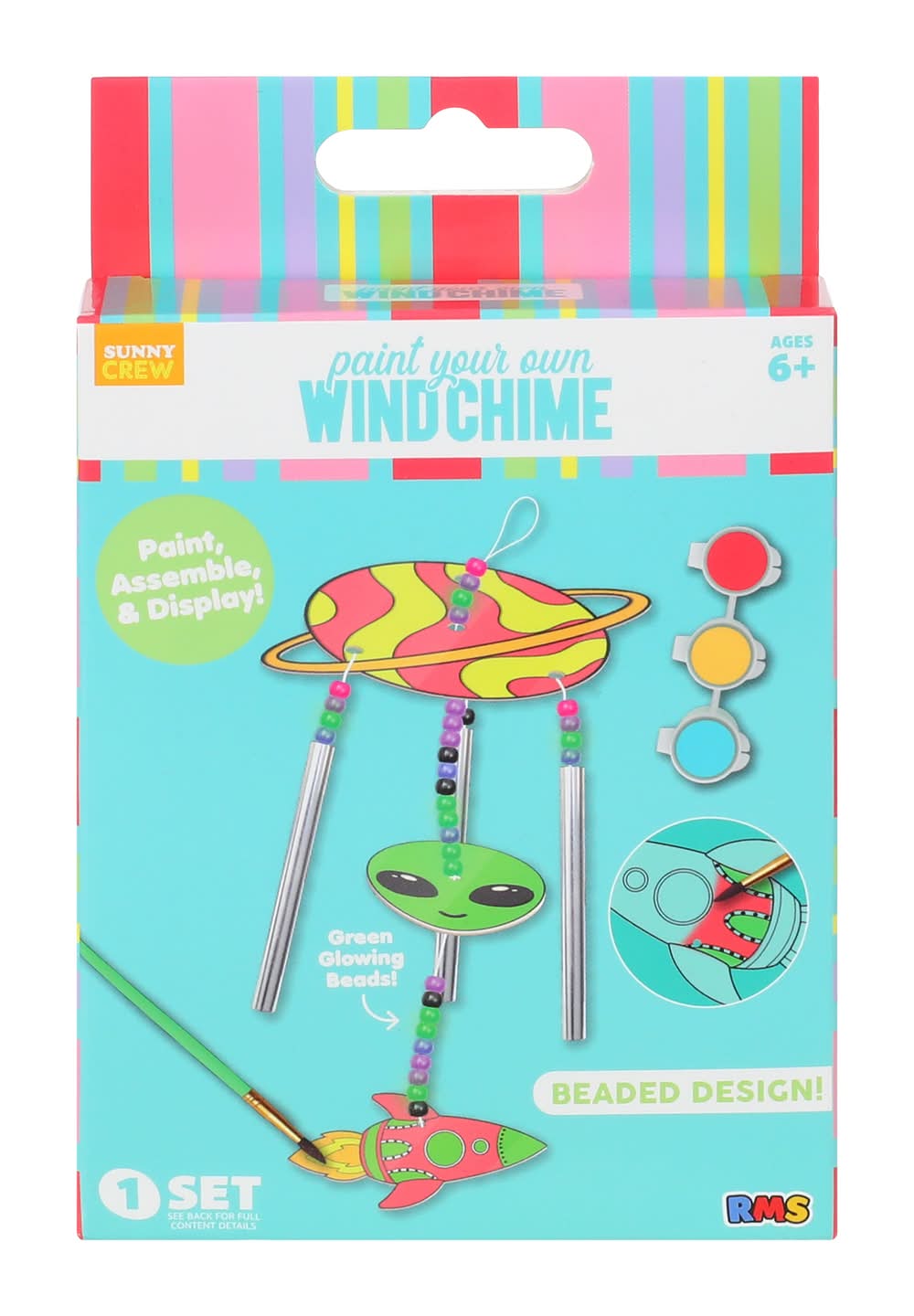 Sunny Crew Paint Your Own Windchime Set Alien