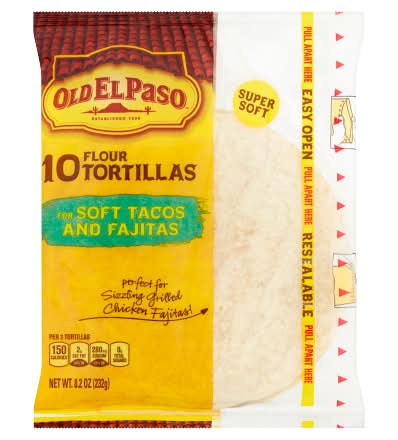 Old El Paso Super Soft Flour Tortillas (8.2 oz, 10 ct)